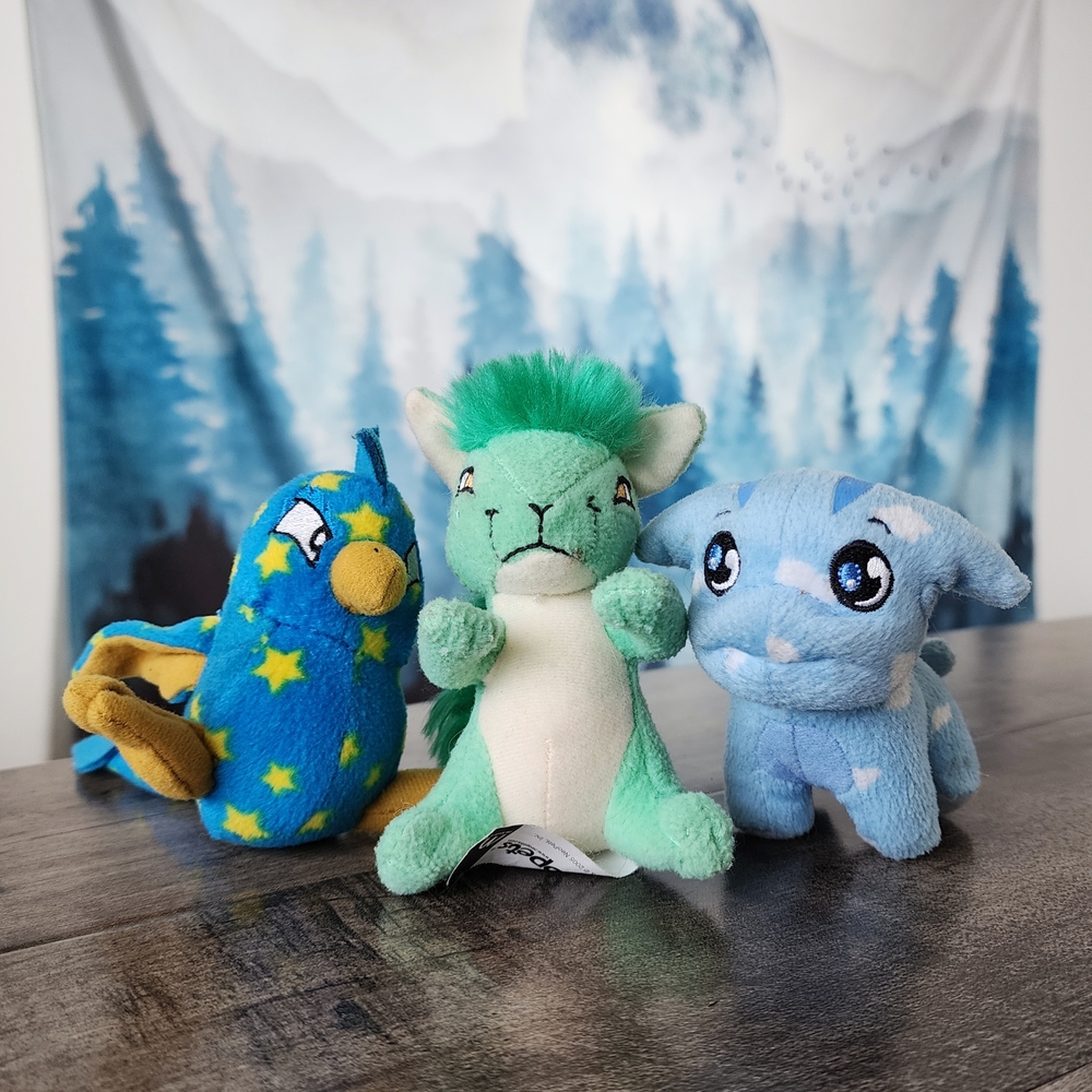 Neopets Y2K McDonald's Happy Meal Plush Toys Kyrii Poogle Pteri Vintage